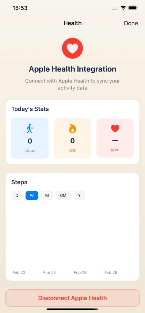 Apple Health integration
