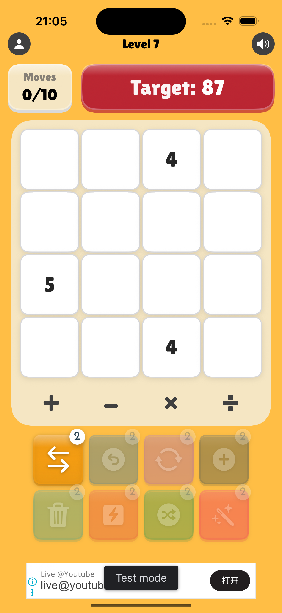 Math Game Target gameplay screenshot